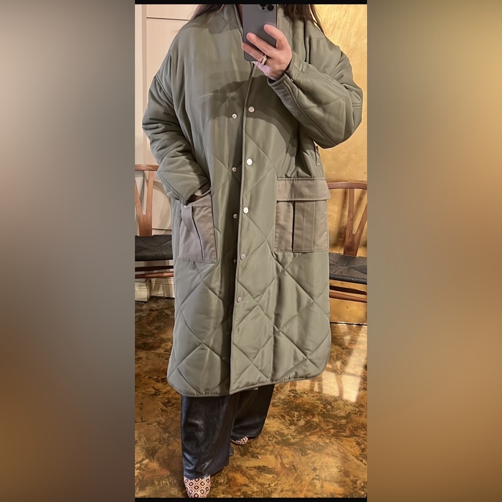NWT 2nd day Olive Quilted Women's Coat|size EU38